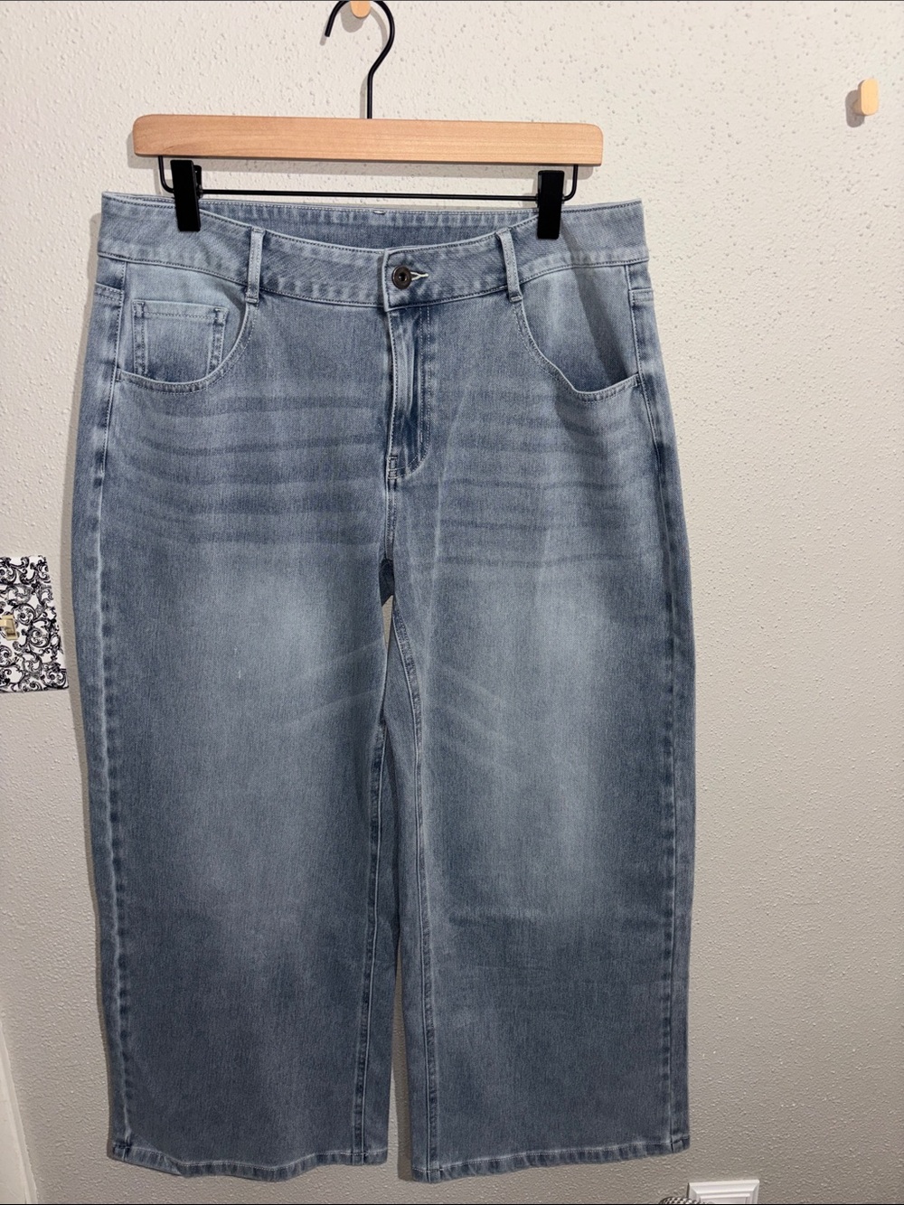 HALARA - Flex High Waist Baggy, Wide-Leg stretchy casual jeans (Large Petite)